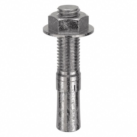 Red Head Wedge Anchor, 3/8" Dia., 2-1/4" L, Carbon Steel, 50 PK 12367